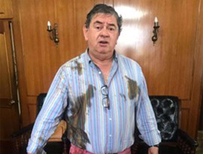 Concejal atacado con excremento: "Me llegó en plena cara"