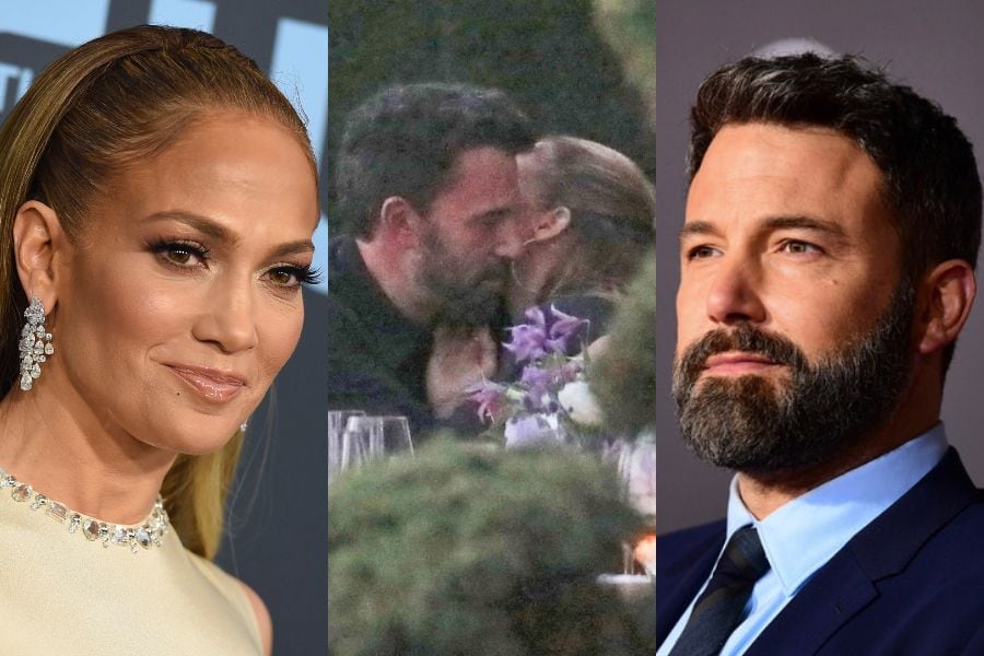 Captan a Jennifer Lopez y Ben Affleck en una tierna sesión de besos mientras cenaban