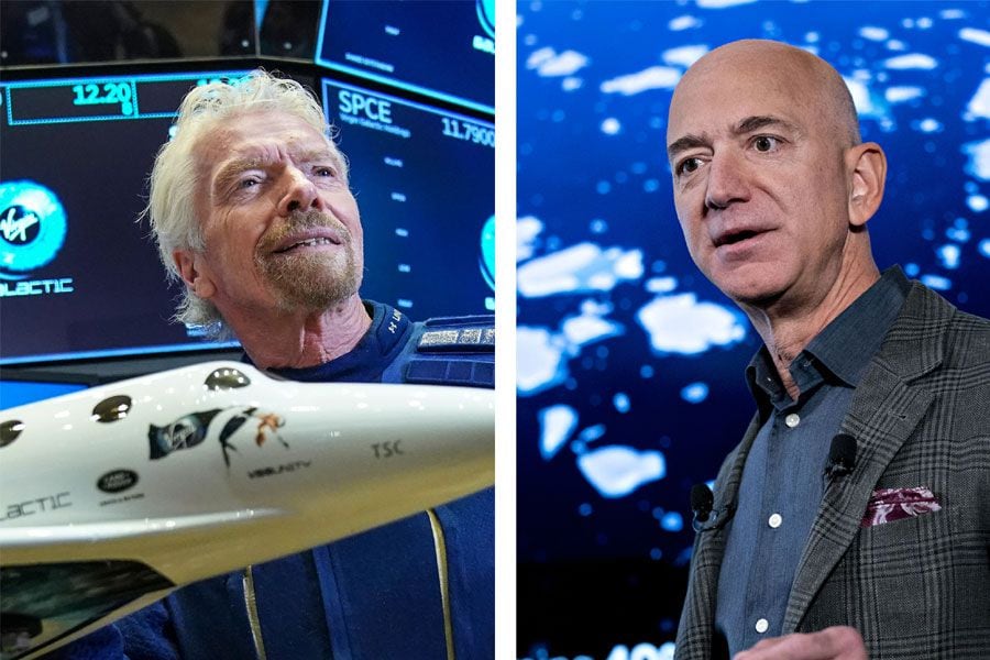 La empresa espacial de Jeff Bezos le bajó el perfil al logro de Richard Branson