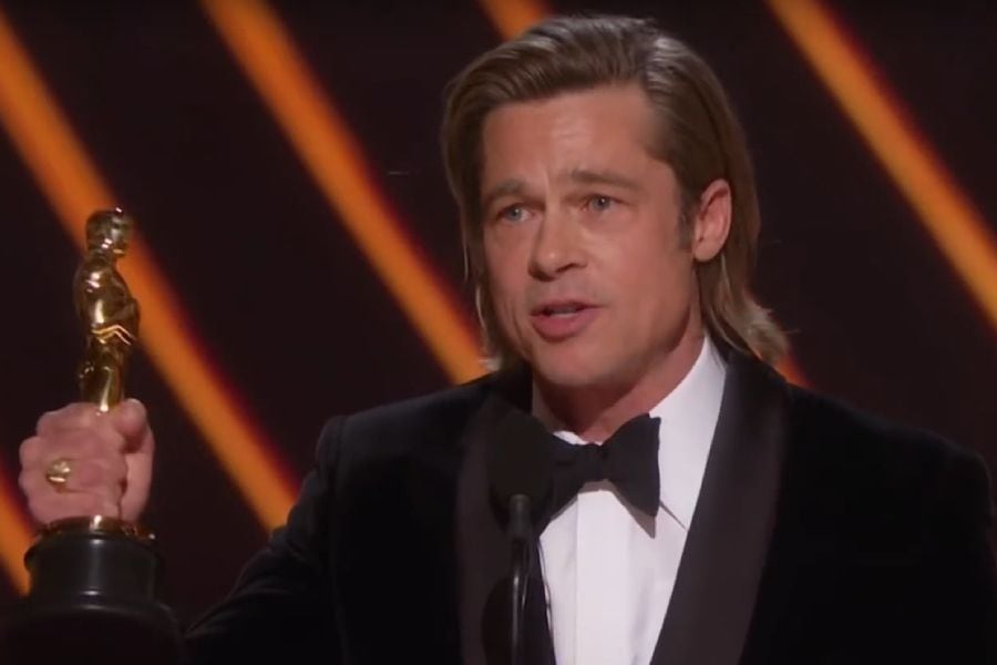 Brad Pitt asistió a los Oscar junto a una misteriosa mujer