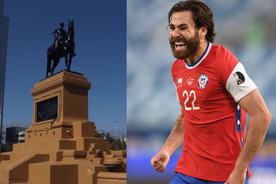 Por qué Brereton andaba en Plaza Italia: hincha se fotografió con el goleador de La Roja