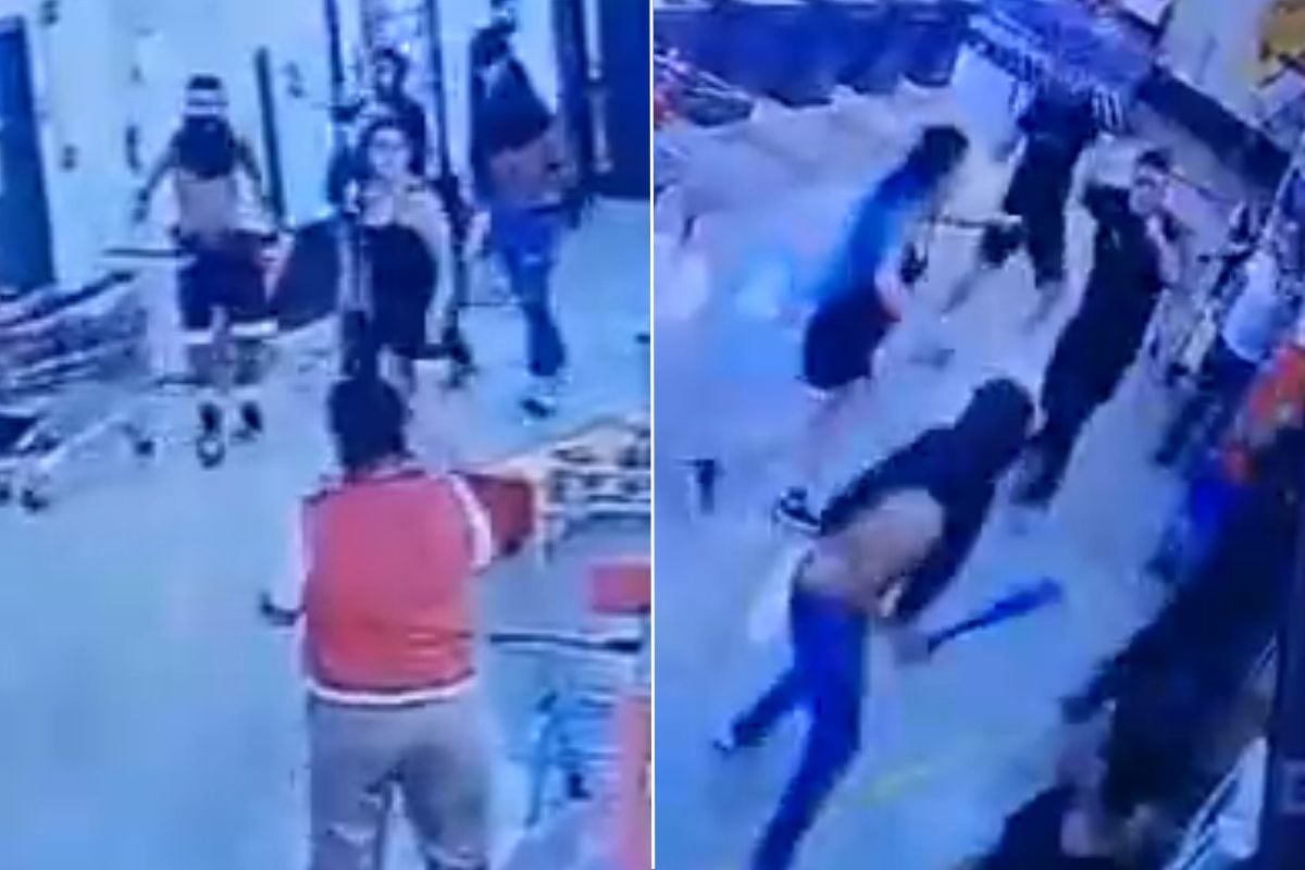 Video: pelea en supermercado de Valdivia