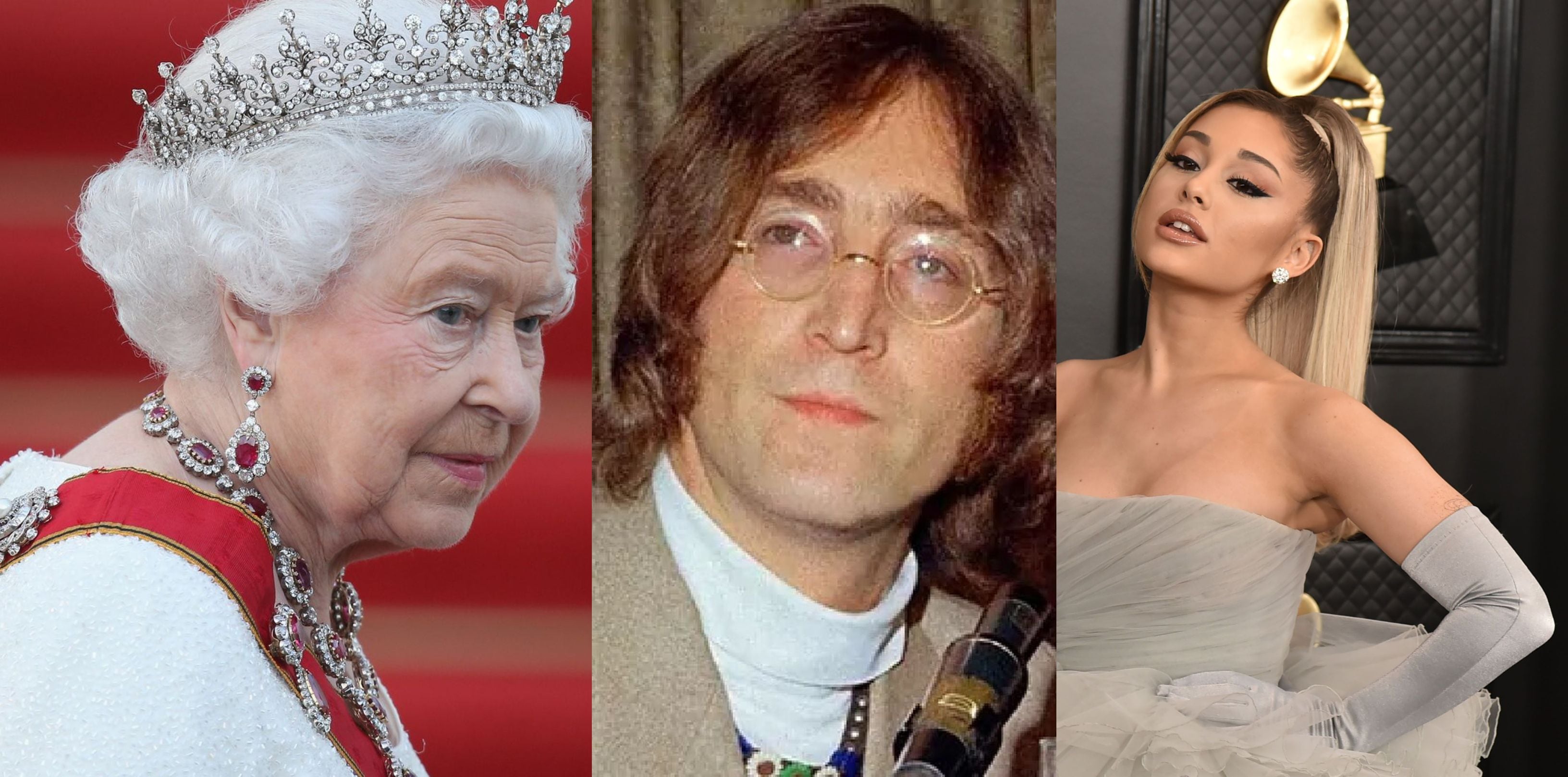 Reina Isabel II, John Lennon y Ariana Grande