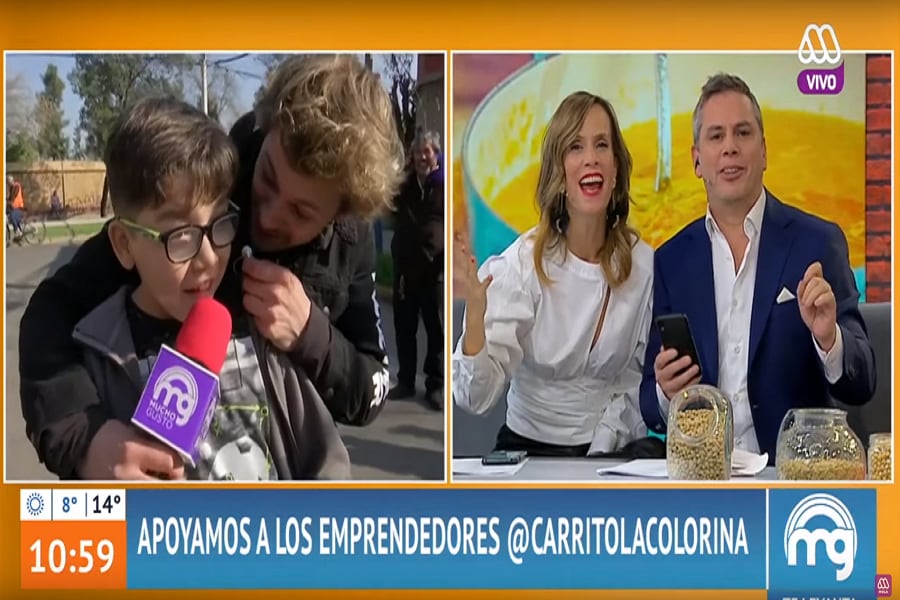 Niño interrumpe despacho del Mucho Gusto para promocionar emprendimiento