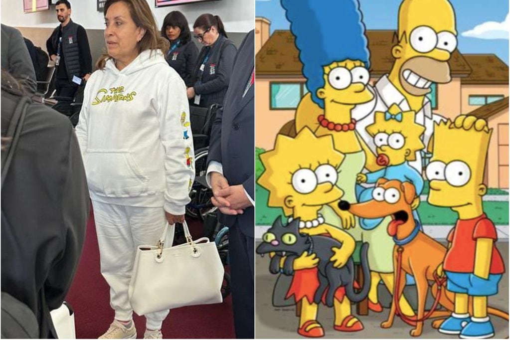 Dina Boluarte y el curioso atuendo de Los Simpson que usó en viaje oficial.