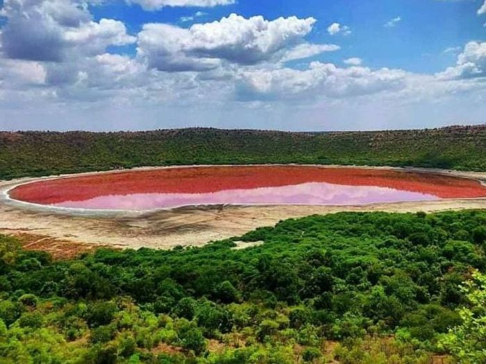 Un lago de 50.000 años cambió a color rosa en la India: científicos investigan el suceso