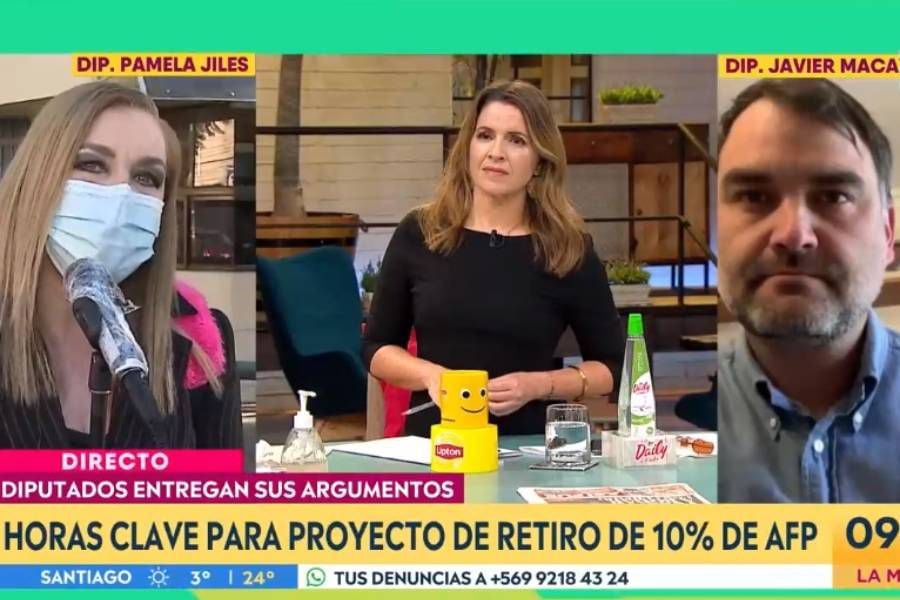 "¿No te da vergüenza?": el cruce sin filtro entre Pamela Jiles y Javier Macaya