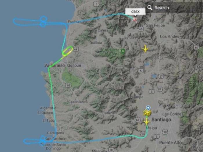 Piloto "dibujó" un par de penes mientras sobrevolaba las costas de Valparaíso