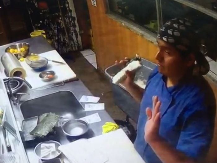 Graban impactante asalto en local de sushi de Ñuñoa