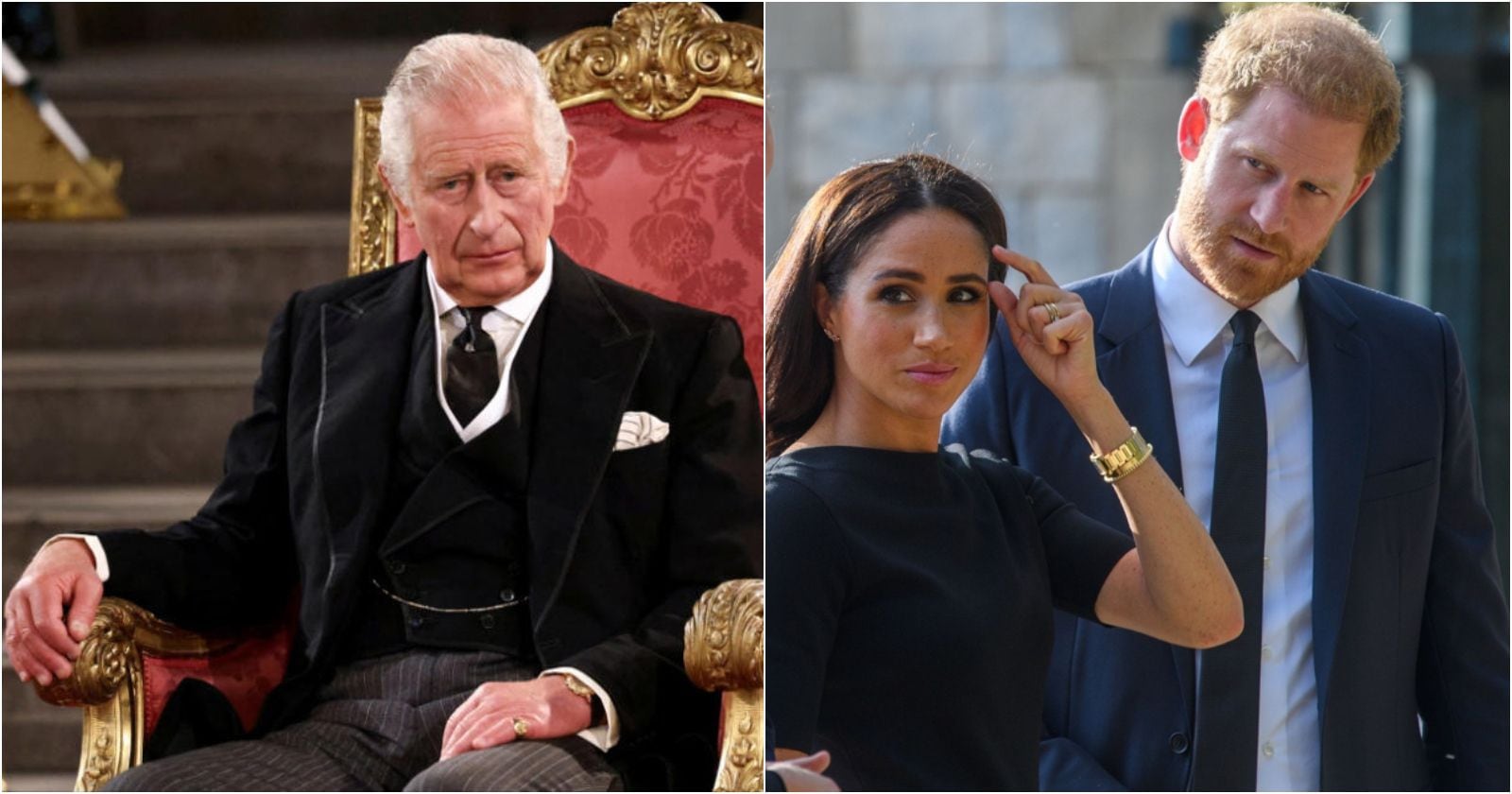 Carlos III, Meghan Markle y Harry