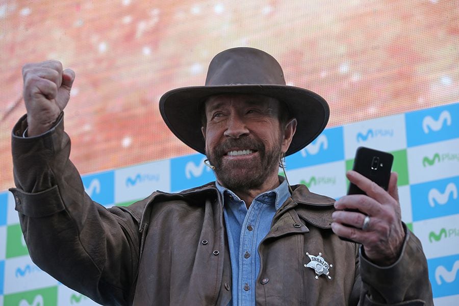 Chuck Norris vino a Chile a enrostrar su inmortalidad