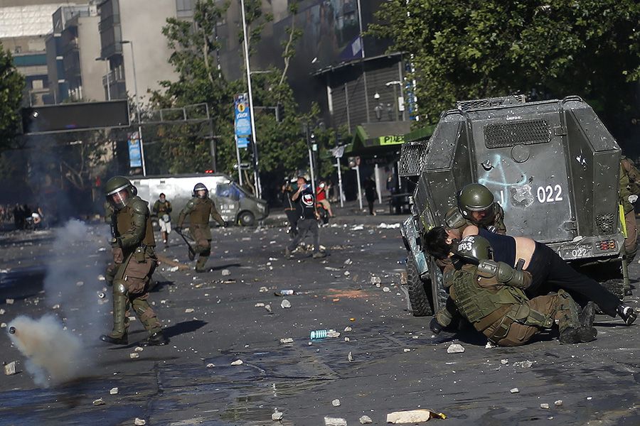 Incidentes  en el Centro de Santiago