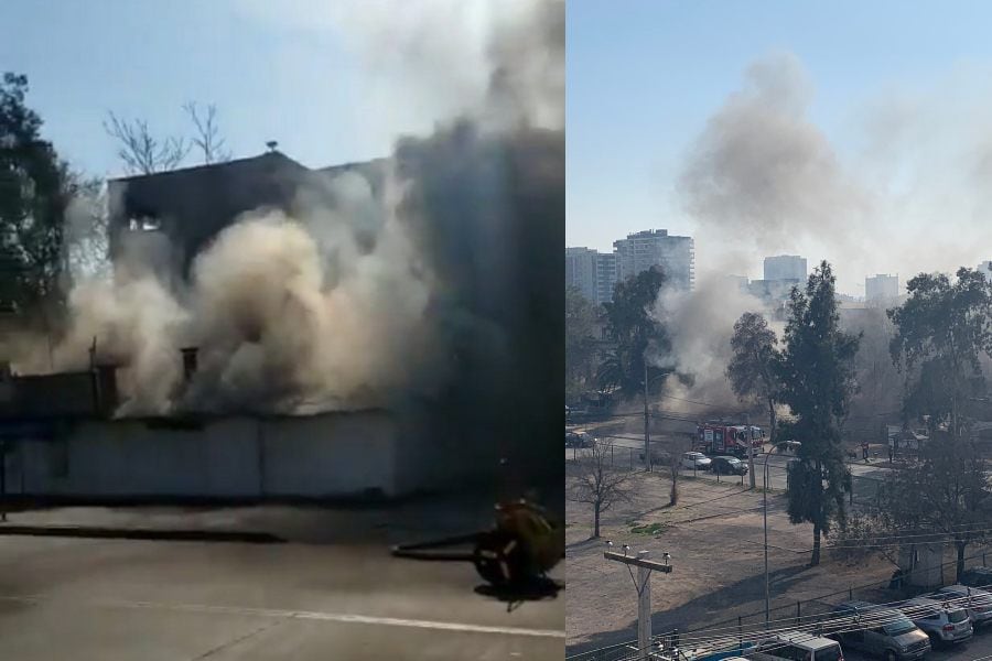 Incendio afecta a local cercano al Hospital Barros Lucos: Bomberos controló el fuego