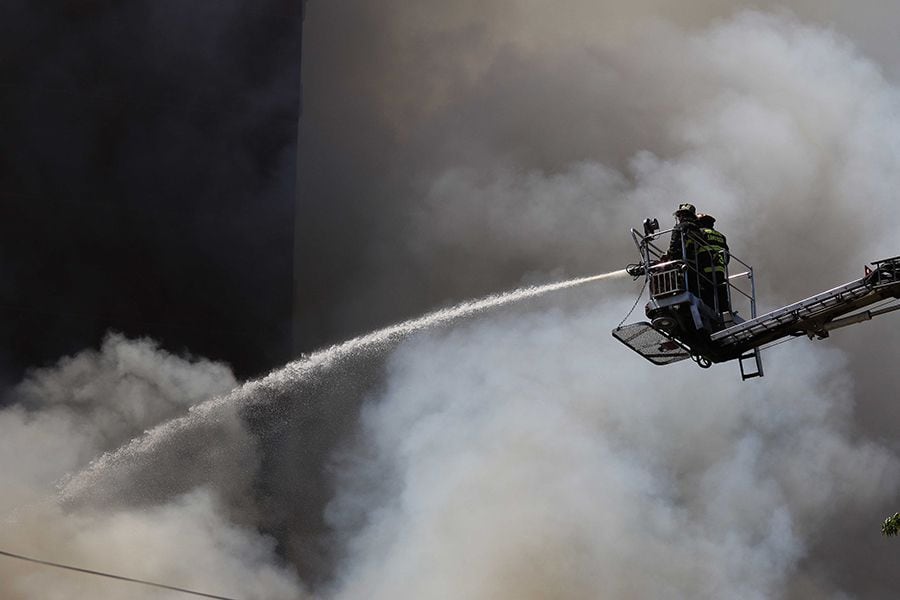 Incendio en un cite del centro de Santiago




