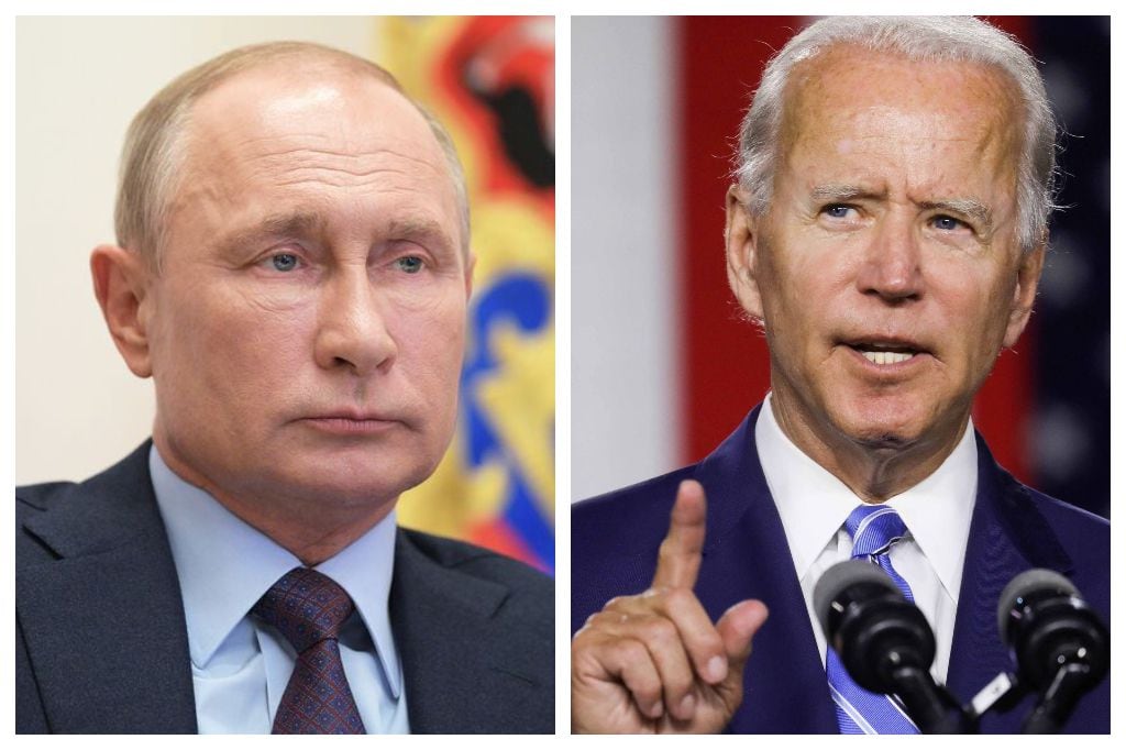 Vladimir Putin y Joe Biden