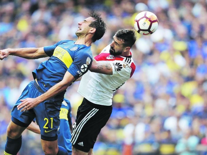 Lucas Pratto se robó las miradas en la primera final de la Libertadores