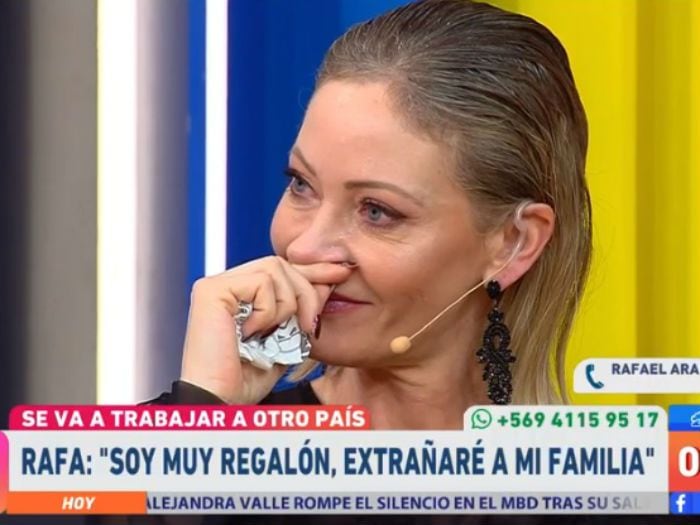 Marcela Vacarezza lloró en vivo por el Rafa Araneda