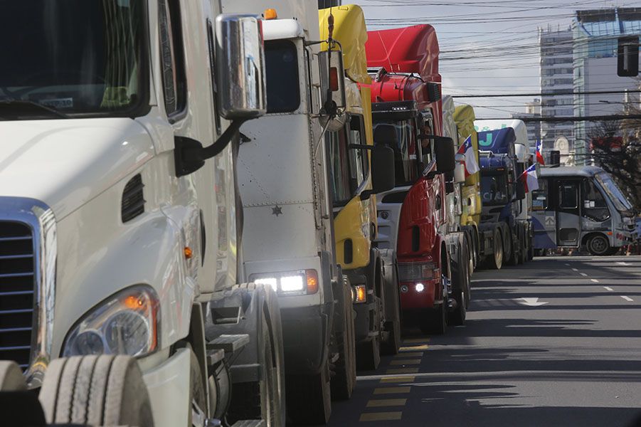 CONCEPCION: Manifestacion de Camioneros por la inseguridad en la zona