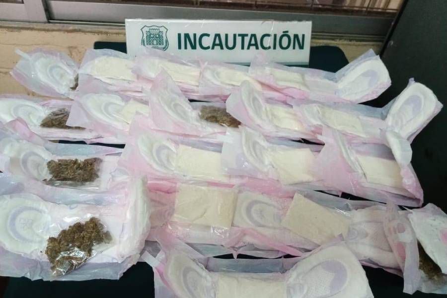 Pasta base y marihuana en toallas higiénicas: evitan ingreso de drogas a cárcel de mujeres