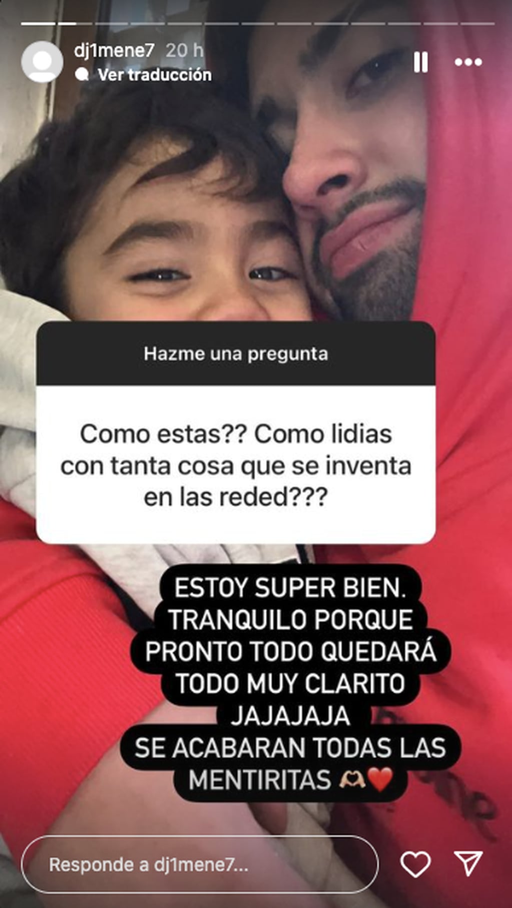 Diego usó sus historias de Instagram para referirse a los rumores. 