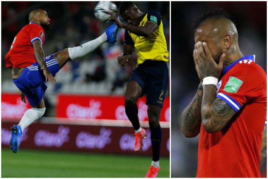 La dura "entrada" de Arturo Vidal que provocó su expulsión en el duelo ante Ecuador