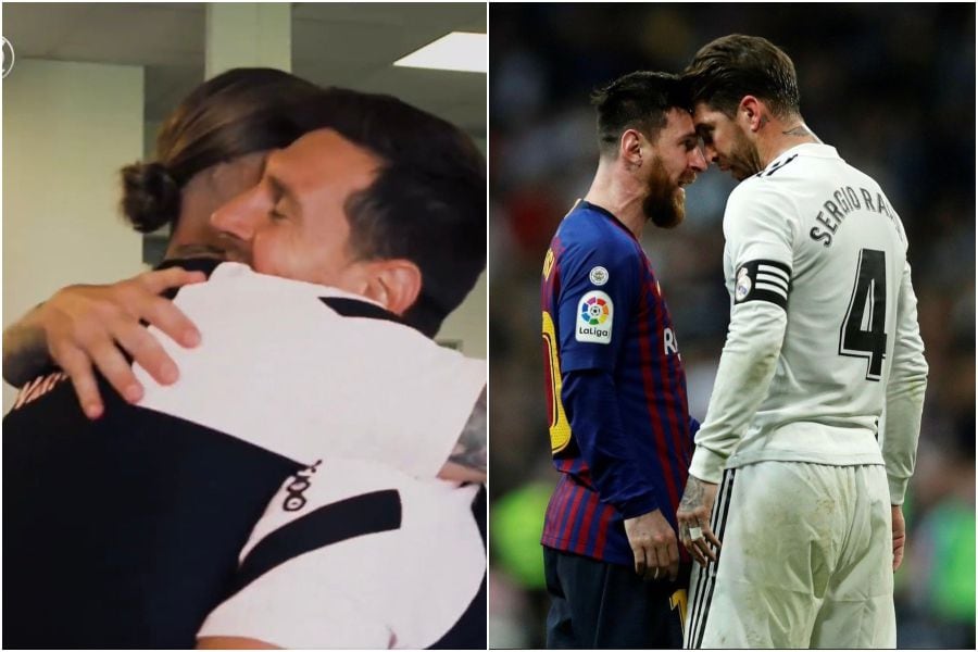 Un abrazo para enmarcar: el especial recibimiento de Sergio Ramos a Lionel Messi en el PSG