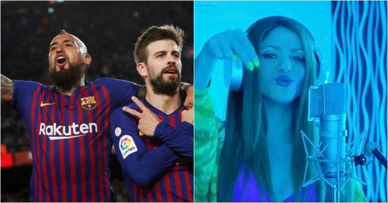 Vidal, Piqué y Shakira