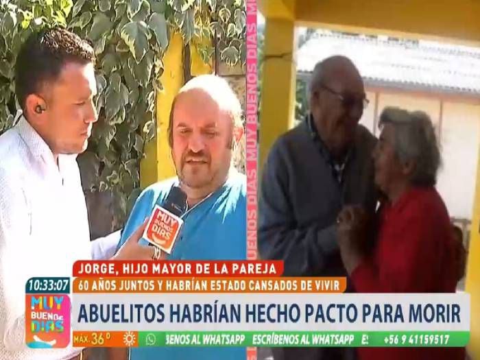 "Se sentía inútil": habla hijo de ancianos que habrían pactado su muerte