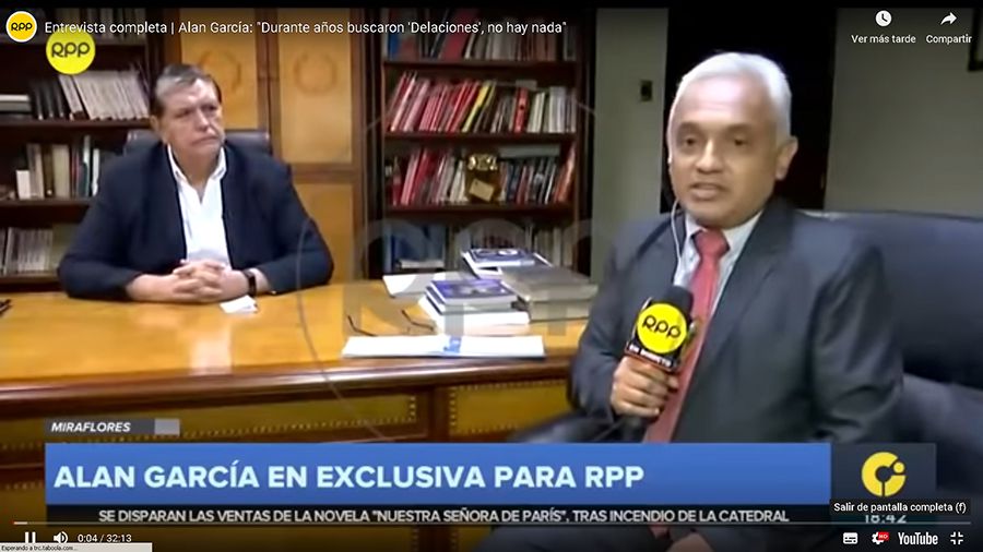 Periodista peruano sobre Alan García: "Creo en la vida después de la muerte"