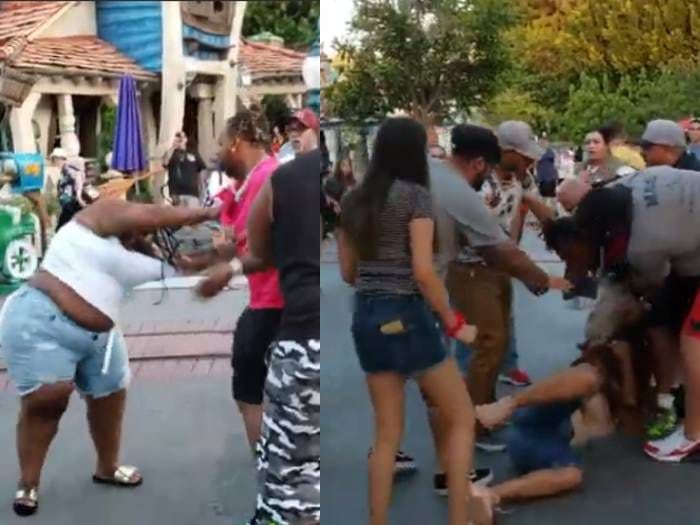 Se escucha llorar a los niños: familia protagoniza salvaje pelea en Disneyland