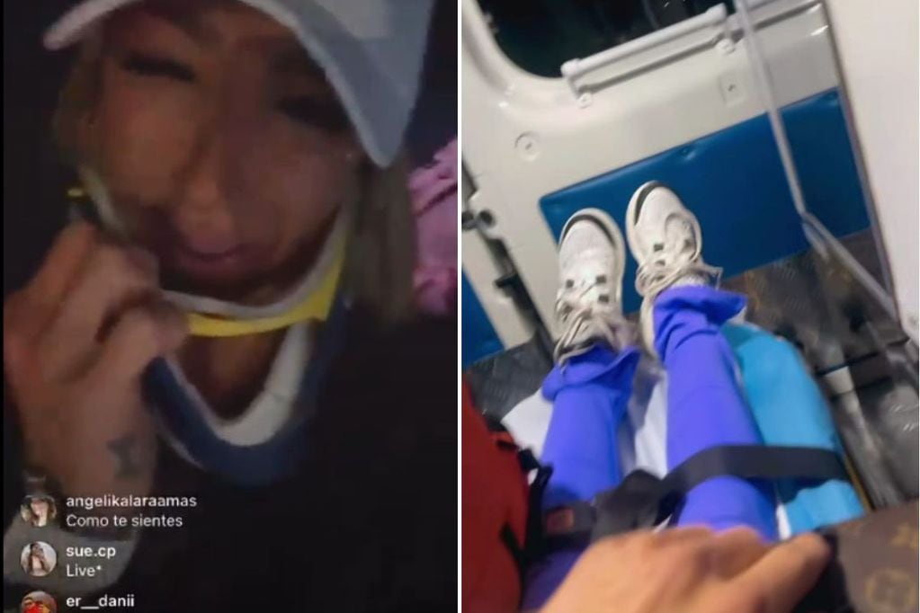 Nicole Moreno se puso a transmitir en Instagram el accidente de tránsito que sufrió.