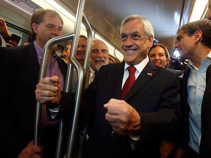 Presidente Piñera inaugura la nueva línea 3 del Metro de Santiago