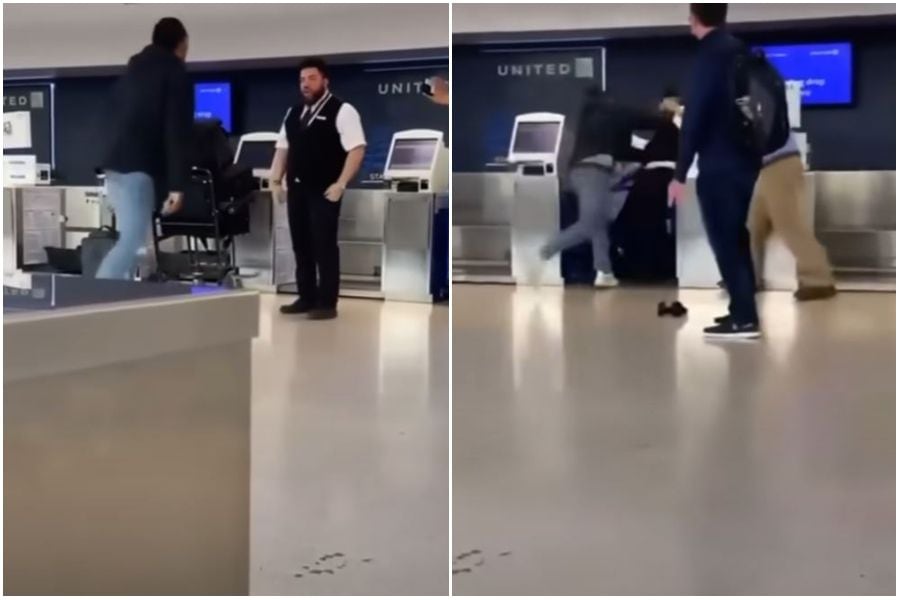 pelea aeropuerto