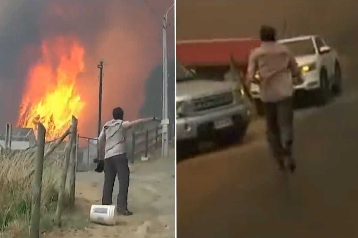 VIDEO: Gonzalo Ramírez reprende a conductores y escapa de incendio