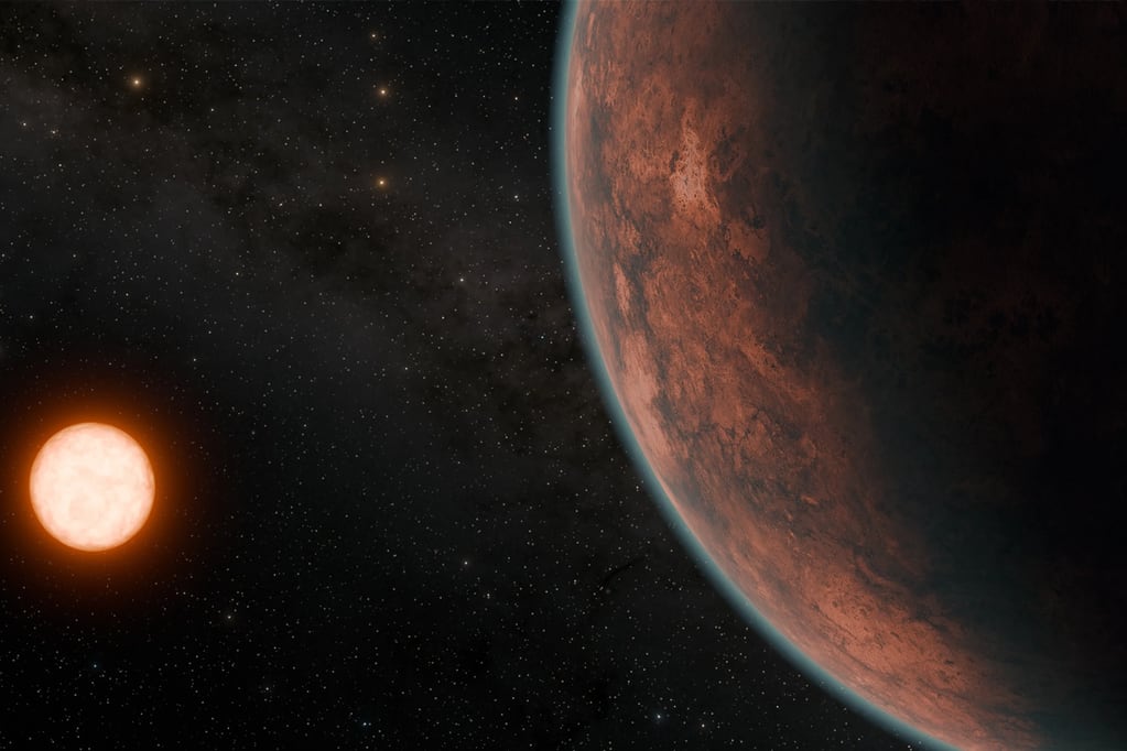 Imagen referencial sobre el planeta y la estrella enana roja. Foto: NASA/JPL-Caltech/R. Hurt (Caltech-IPAC)