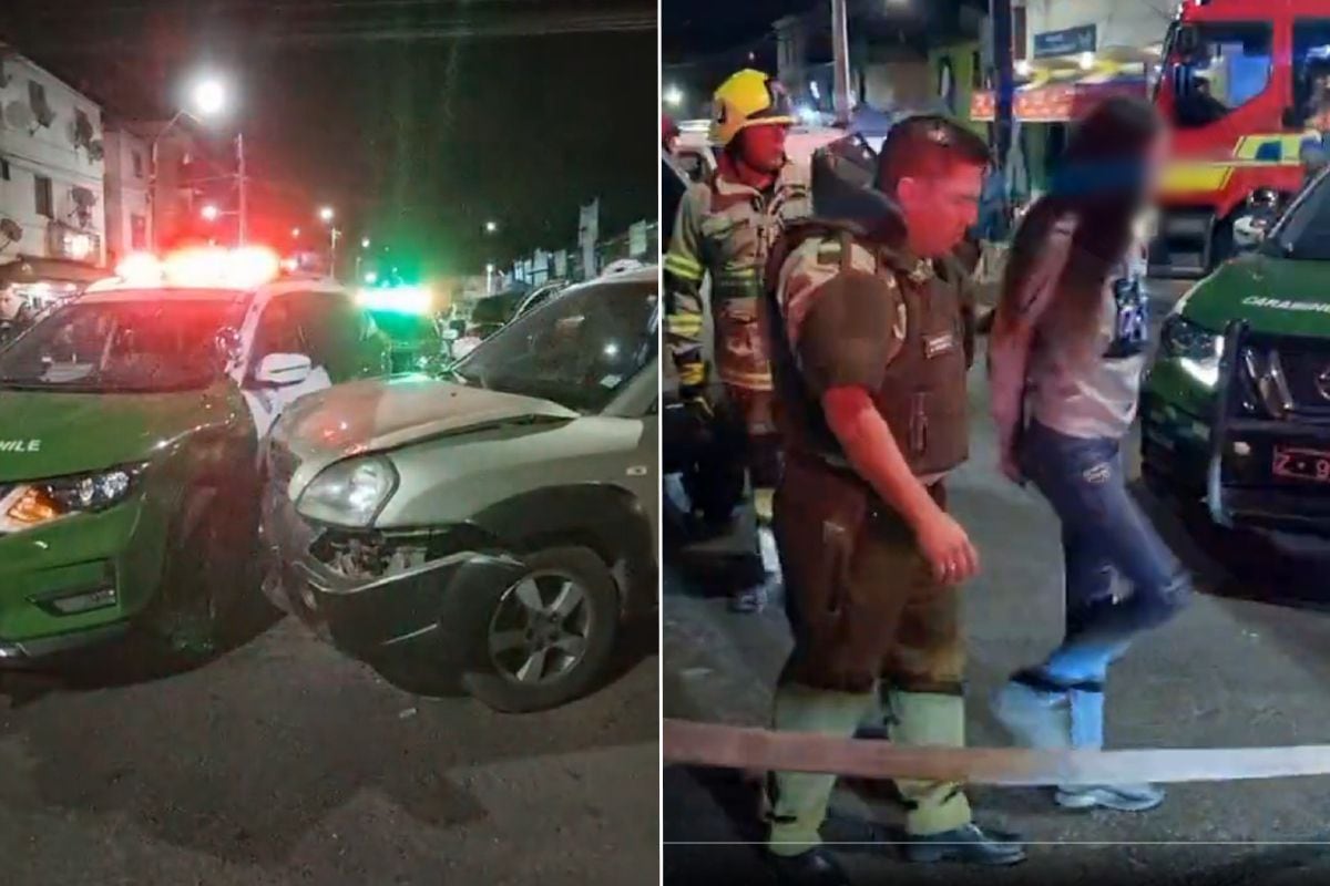 Adolescente colisiona a Carabineros en Iquique