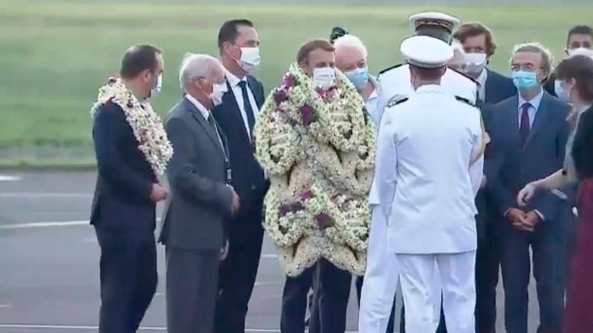 La lluvia de memes que dejó la visita de Macron a Tahití en medio de protestas por los ensayos nucleares franceses