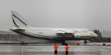 Antonov 124-100M cargo plane at Carriel Sur International Airport, in Chile