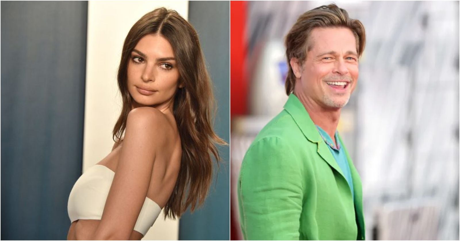 Emily Ratajkowski y Brad Pitt