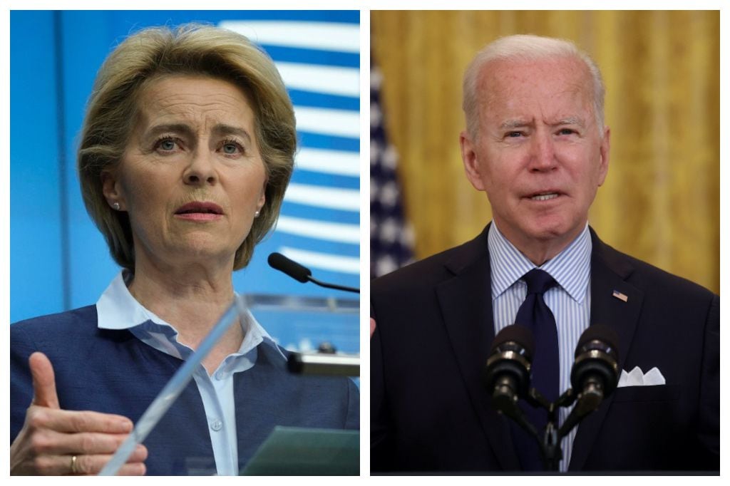 Ursula von der Leyen y Joe Biden