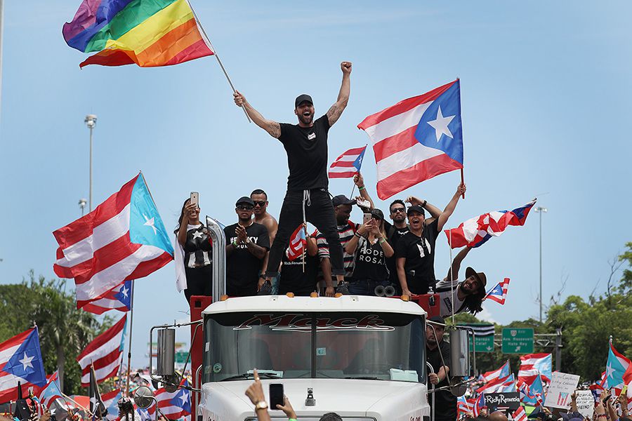 Protesters Demand Resignation Of Puerto Rico's Governor Ricardo Rossello