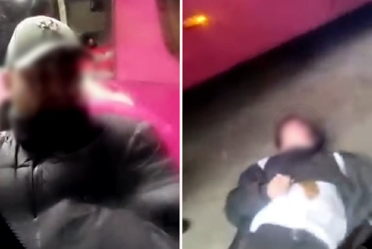 VIDEO agresión a auxiliar de bus en Puerto Montt