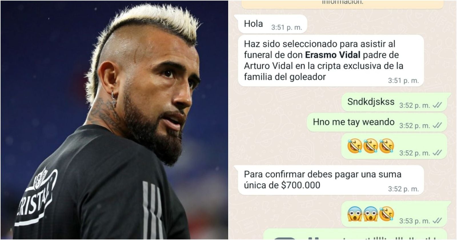 Arturo Vidal - estafa