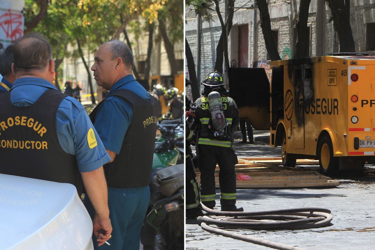 Asaltan camión de valores Prosegur en Santiago