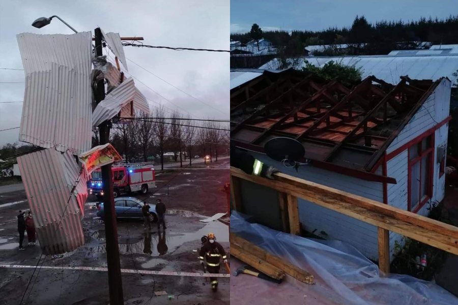 "Estamos en el epicentro del tornado": cerca de 20 viviendas resultaron dañadas en Tucapel