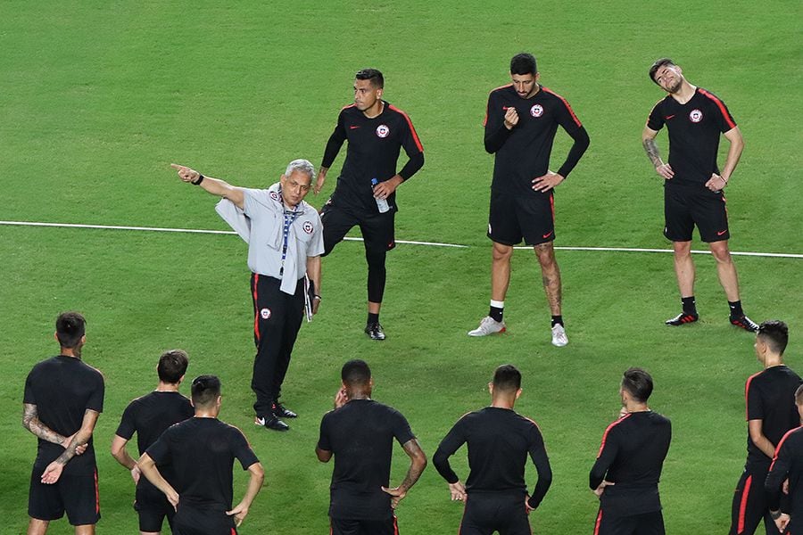 SALVADOR DE BAHIA: Entrenamiento de Chile previo al partido de mañana