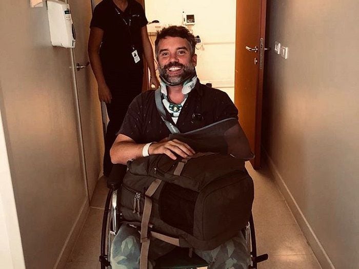 "Casi un milagro": Diego Muñoz recibe alta y comparte inéditas imágenes de su accidente