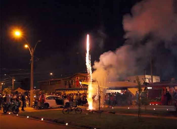 Carabineros terminó con balazos y fuegos artificiales en velorio de delincuente