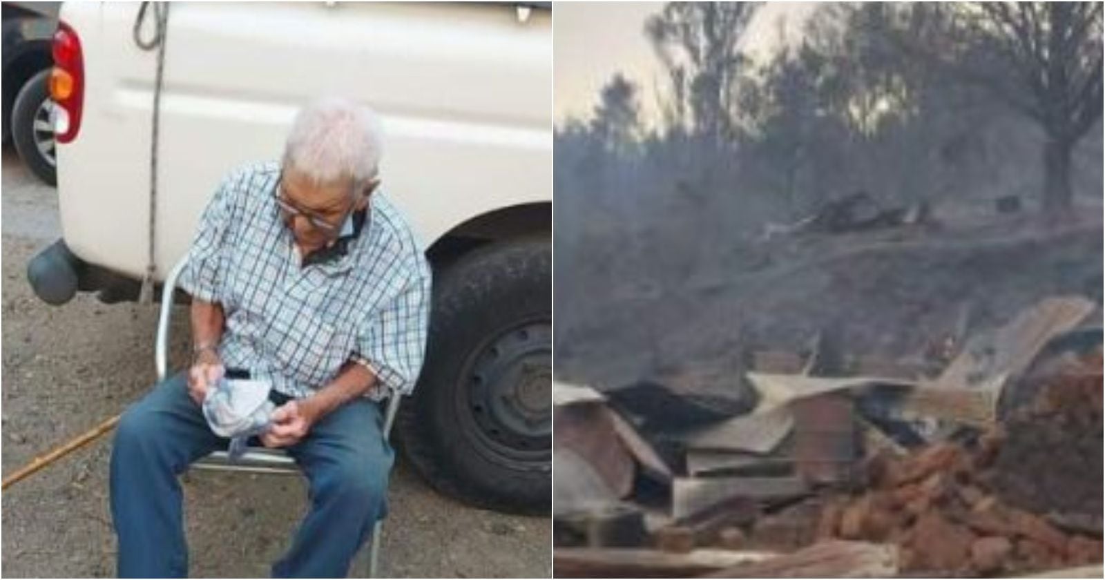 Hombre de 103 años lo perdió todo en incendio en Quillón.