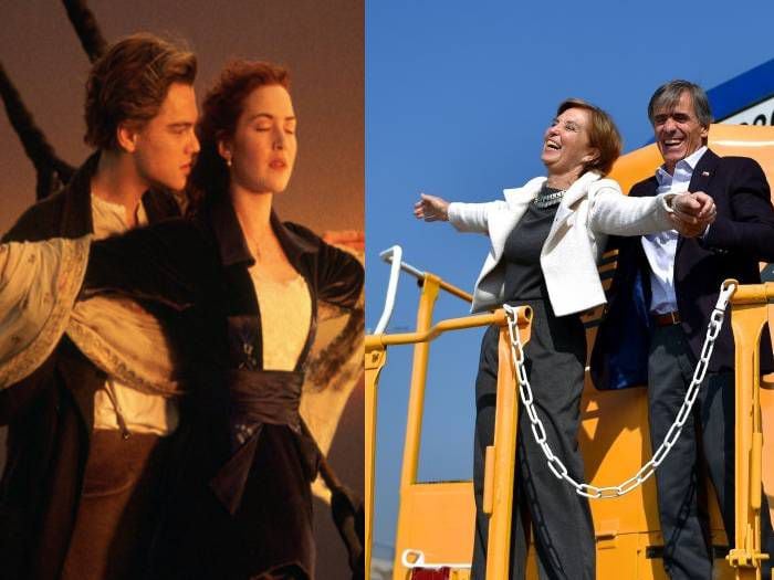 A lo Titanic: ministra Gloria Hutt y Valente recrean icónica escena de la película